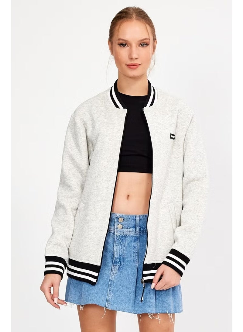 Alexander Gardi Alexandergardı Unlined Rose Gold Oversize College Jacket Coat (E23-0019 00) - Image 3